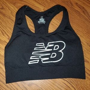 New Balance Black Racerback Sports Bra